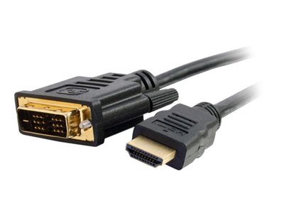 C2G 0.5m HDMI to DVI Adapter Cable - DVI-D Digital Video Cable - Video kabel - jeden spoj - HDMI / 82028 42513