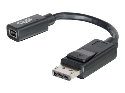 C2G 15cm DisplayPort to Mini DisplayPort Adapter Converter 4K UHD - DP Male to Mini DP Female - Bla 84305