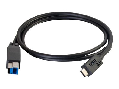 C2G 1m USB 3.1 Gen 1 USB Type C to USB B Cable M/M - USB C Cable Black - USB kabel - USB Type B (M) 88865