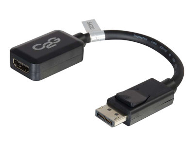 C2G 20cm DisplayPort to HDMI Adapter - DP Male to HDMI Female - Black - Kabel DisplayPort - Display 84322 54322