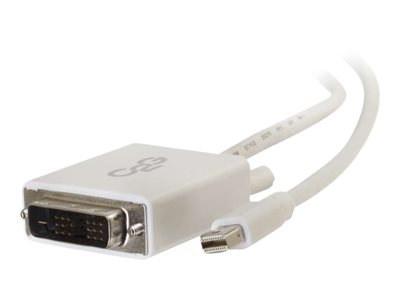 C2G 3m Mini DisplayPort to Single Link DVI-D Adapter Cable M/M - Mini DP to DVI - White - Kabel Dis 84339
