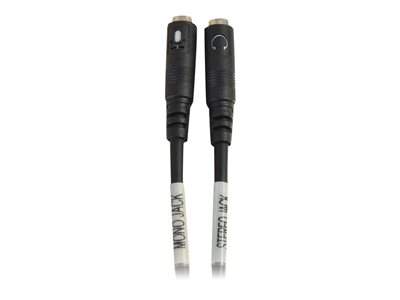 C2G 4-pin 3.5mm Male to Dual 3.5mm Female Adapter - Audio adaptér - mono mini jack (F) do stereo mi 80114
