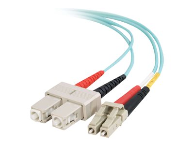 C2G LC-SC 10Gb 50/125 OM3 Duplex Multimode PVC Fiber Optic Cable (LSZH) - Síťový kabel - SC několik 85536