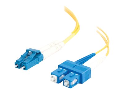 C2G LC-SC 9/125 OS1 Duplex Singlemode PVC Fiber Optic Cable (LSZH) - Patch kabel - jednoduchý režim 85589