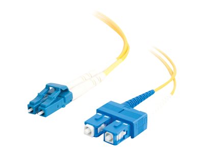 C2G LC-SC 9/125 OS1 Duplex Singlemode PVC Fiber Optic Cable (LSZH) - Patch kabel - jednoduchý režim 85592