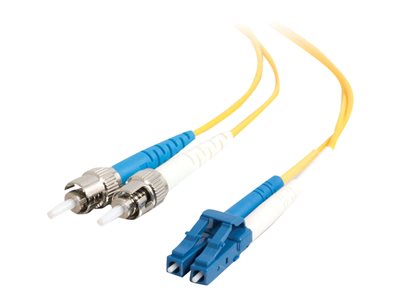 C2G LC-ST 9/125 OS1 Duplex Singlemode PVC Fiber Optic Cable (LSZH) - Patch kabel - jednoduchý režim 85597