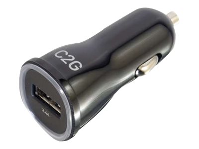 C2G - Napájecí adaptér do auta - 2.4 A (USB) - černá 80920