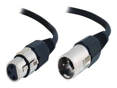 C2G Pro-Audio - Audio kabel - XLR3 (M) do XLR3 (F) - 50 cm - stíněná kroucená dvoulinka (S/FTP) 80376