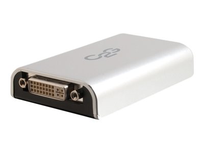 C2G USB 2.0 to DVI Adapter - Externí video adaptér - USB 2.0 - DVI - šedá 81636