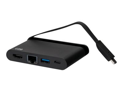 C2G USB C Dock with HDMI, USB, Ethernet, USB C & Power Delivery up to 100W - Dokovací stanice - USB C2G54455