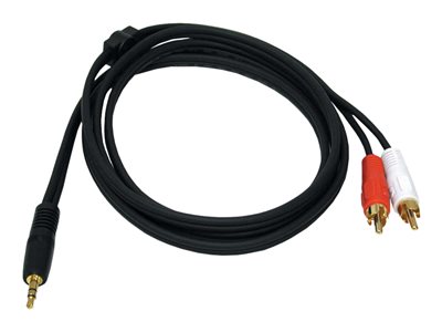 C2G Value Series Y-Cable - Audio adaptér - stereo mini jack (M) do RCA (M) - odstíněný - černá 80133