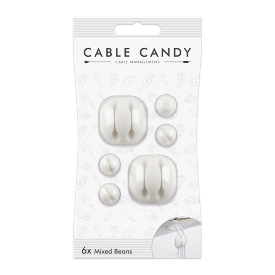 CABLE CANDY Mixed Beans,6ks, bílý CC022 9005177137796