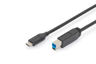 Cable USB 3.1 Gen.2 SuperSpeed+ 10Gbps Type USB C/B M/M black 1,8m AK-300149-018-S
