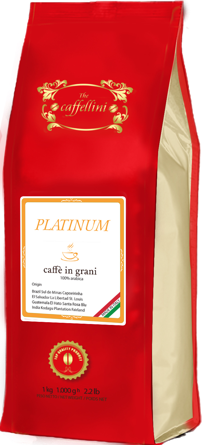 Caffellini Platinum, 1kg zrnková, 100 % arabica KavaCAFPLATIN