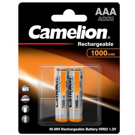 CAMELION Batérie nabíjateľné AAA 2ks NI-MH 1000mAh 17010203