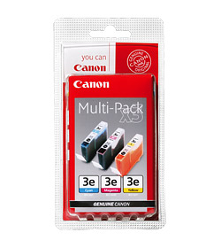 Canon BCI-3E Multipack - 3-balení - žlutá, azurová, purpurová - originál - blistr - inkoustový záso 4480A265
