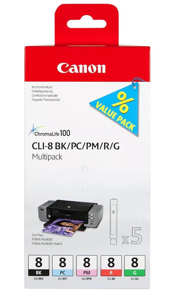 Canon cartridge CLI-8 BK/PC/PM/R/G Multi Pack 0620B027