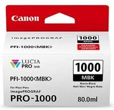 Canon cartridge PFI-1000 MBK Matte Black Ink Tank 0545C001
