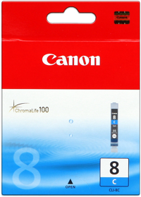 Canon CLI-8C - 13 ml - azurová - originál - inkoustový zásobník - pro PIXMA iP3500, iP4500, iP5300, 0621B001