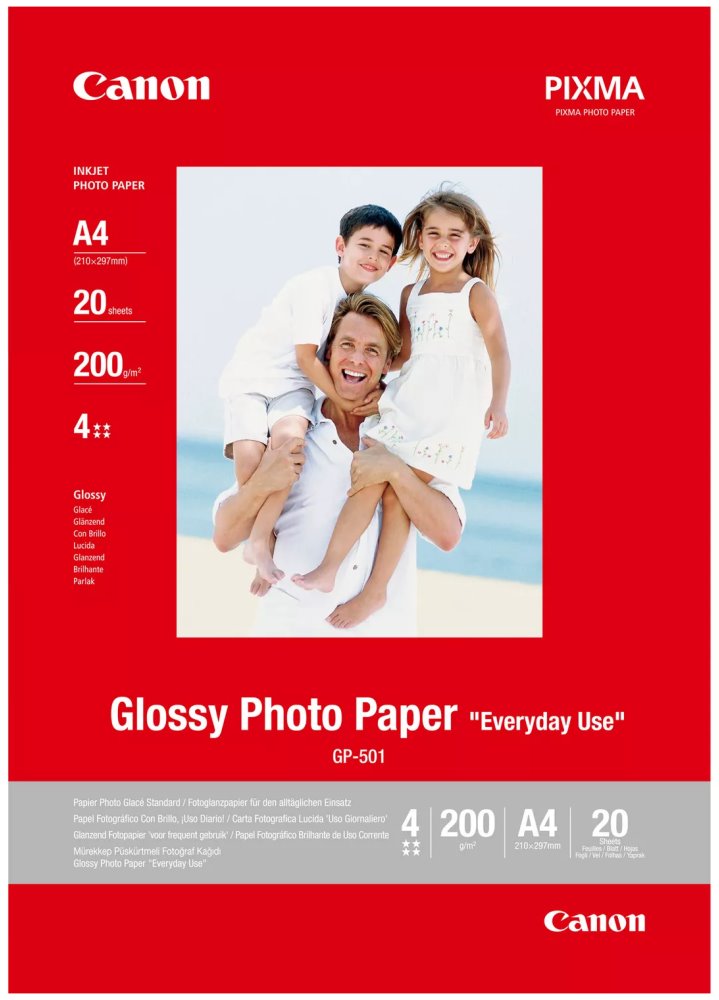 Canon fotopapír GP-501 lesklýA4 20 listů 0775B082