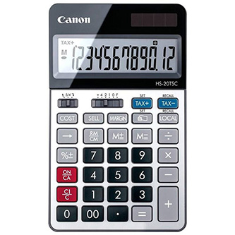 Canon kalkulačka HS-20TSC DBL EMEA, šedá, vrecková, dvanásťmiestna, funkcie pre obchodné účely a vý 2469C002