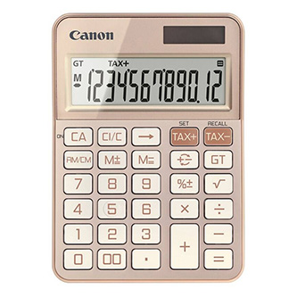 Canon kalkulačka KS-125KB-GD 6818C001, ružová, stolová, dvanásťmiestna, automatické vypnutie