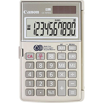 Canon kalkulačka LS-10TEG DBL, šedá, vrecková, desaťmiestna 4422B002