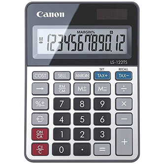 Canon kalkulačka LS-122TS DBL, šedá, vrecková, dvanásťmiestna 2470C002