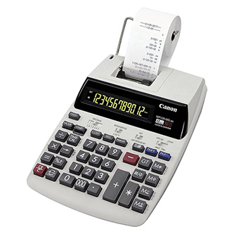 Canon kalkulačka MP120-MG-ES II EMEA GB, šedá, stolová s tlačou, štrnásťnásťmiestna, 2-farebná tlač 2289C001