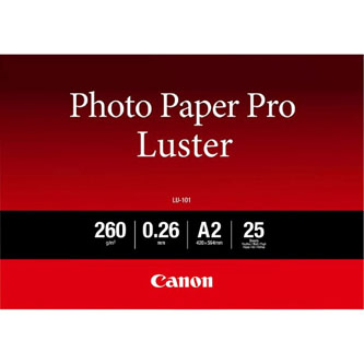 Canon LU-101 Photo Paper Pro Luster, foto papier, lesklý, biely, A2, 16.54x23.39", 260 g/m2, 2 6211B026