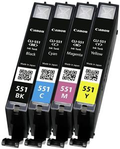 Canon originál ink 6509B009, CLI551, CMYK, blister, Canon PIXMA iP7250, MG5450, MG6350, MG7550
