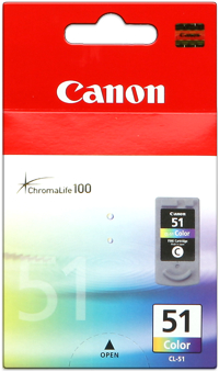 Canon originál ink CL51, color, 330str., 3x7ml, 0618B001, Canon iP2200, iP6210D, MP150, MP170, MP45