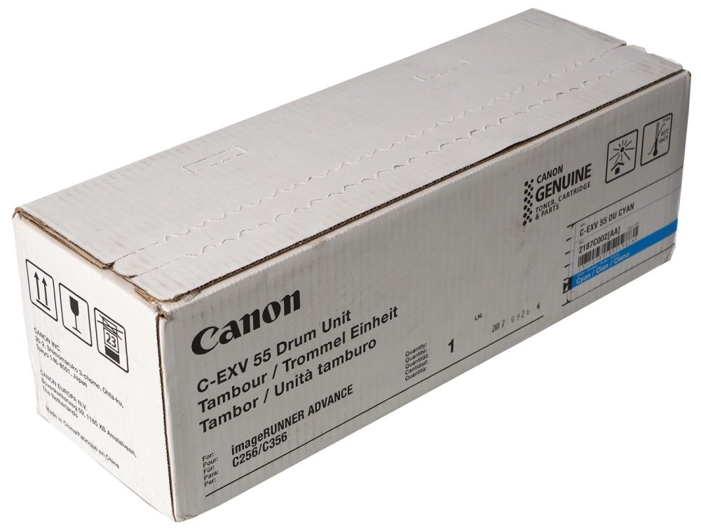 Canon originální DRUM UNIT C-EXV55 CYAN iR Advance C256/C257/C356/C357 Cyan 45 000 stran A4 (5%) 2187C002