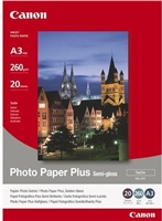 Canon Photo Paper Plus Semi-Glossy, foto papier, pololesklý, saténový, biely, A3, 260 g/m2, 20 ks, 1686B026