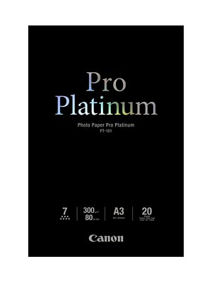 Canon Photo Paper Pro Platinum, foto papier, lesklý, biely, A3, 300 g/m2, 20 ks, PT-101 A3, atramen 2768B017