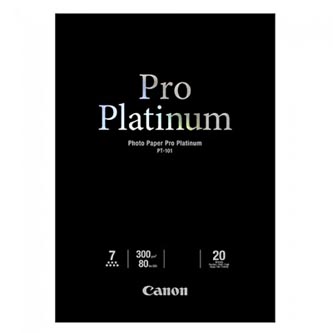 Canon PT-101 Photo Paper PRO Platinum, foto papier, mikroporézny povrch typ hladký, lesklý, biely, 2768B067