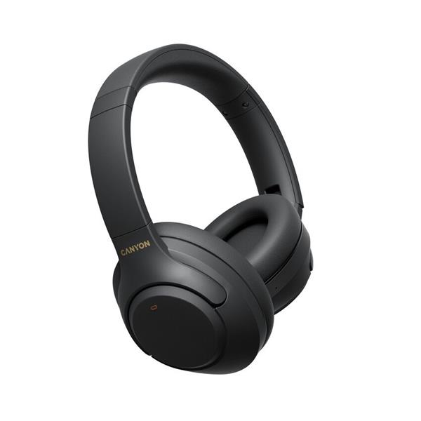Canyon BTHS-6, OnRiff 6 Bluetooth bezdrôtové slúchadlá, ANC aktívne potláčanie hluku, USB-C nabíjanie, čier CNS-CBTHS6BK