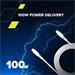 Canyon CC100SC20, 2 m kábel, USB-C / USB-C, PD 100 W, 20 GB/s, biely CNS-CC100SC20W