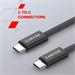 Canyon CCMG60AB15, 1 m kábel, USB-C / USB-C, magnet, PD 60 W, opletený, šedý CND-CCMG60AB15LG