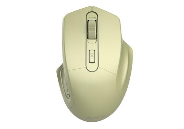 Canyon CNE-CMSW15GO, Wireless optická myš Pixart 3065, USB, 1600 dpi, 4 tlač, zlatá
