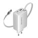 Canyon CNS-CURC65ACW, vysokorýchlostná univerzálna nabíjačka do steny s integrovaným 68 cm USB(C) káblom
