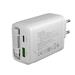 Canyon CNS-CURC65ACW, vysokorýchlostná univerzálna nabíjačka do steny s integrovaným 68 cm USB(C) káblom