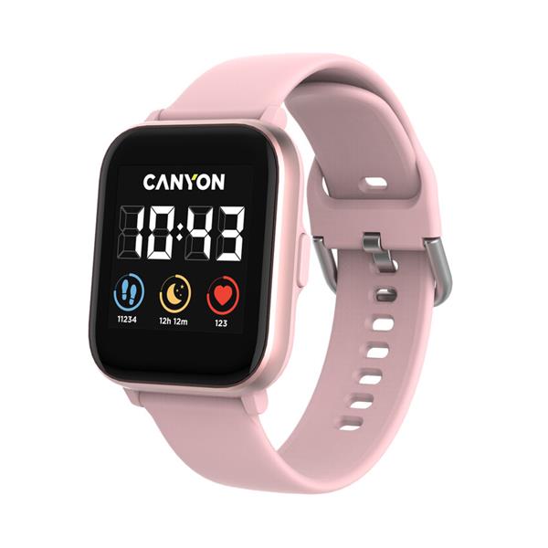 Canyon CNS-SW78PP Salt smart hodinky, Bluetooth, farebný LCD displej 1.4´´, odolné IP68, prehrávač hudby, multišport re