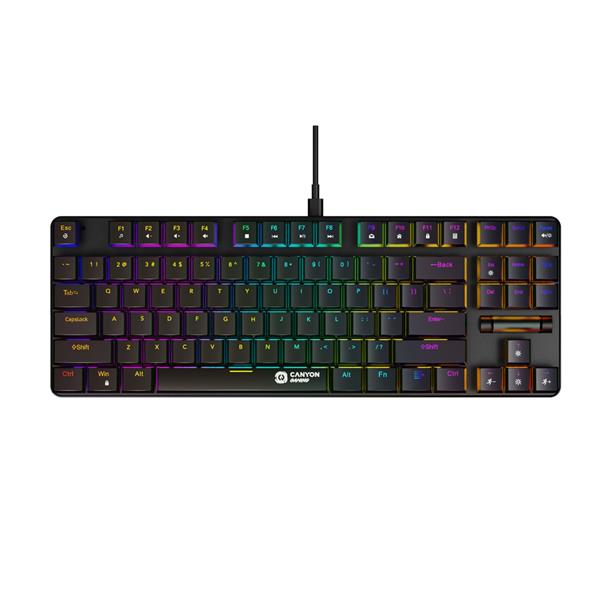 Canyon Comestrike TLK GK-50 herná klávesnica, profi., lineárna, MX Red mech. spínače, 22 režimov podsv., US CND-SKB50-US