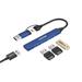 Canyon DS-02, USB-C Hub, 4 porty, 3xUSB 2.0 480Mbps, 1xUSB 3.0, 5Gbps, USB-C/USB-A adaptér, modrá CNS-TDS02BL