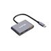 Canyon DS-4, USB-C HUB, 3 porty. 1xUSB-C, 1xUSB 3.2, 1xHDMI, 4K display support, 100W fast charging, 10Gbps CNS-TDS4