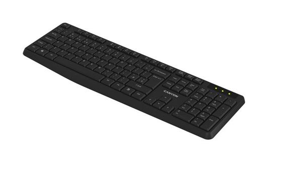 Canyon KB-W01, bezdrôtová klávesnica, vodeodolná, 104 klávesov, SK/CZ, čierna CNE-CKEYW01-CS