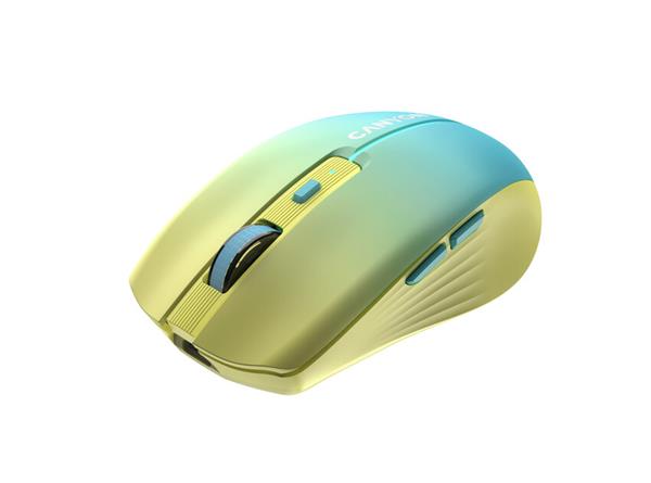 Canyon MW-44, 2v1 bezdrôtová optická myš Bluetooth / Wireless 800/1200/1600 DPI, 8 tlač, 7 LED, akumulátor, CNS-CMSW44UA