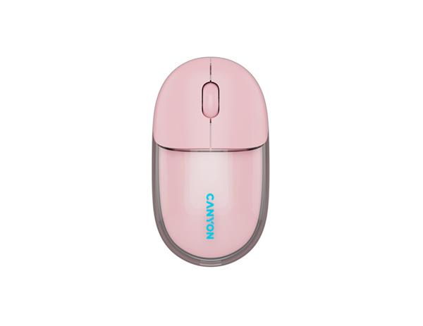 Canyon On Click 24, 2v1 bezdrôtová optická myš Bluetooth / 2.4 GHz, 1.200 dpi, akumulátor 5.000 mAh, ružová CNS-CMSW24P