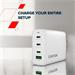 Canyon OnCharge 120ACC, vysokorýchlostná univerzálna nabíjačka do steny, 120W, 3x USB-C , 1x USB-A, biela CNS-CUW120ACC